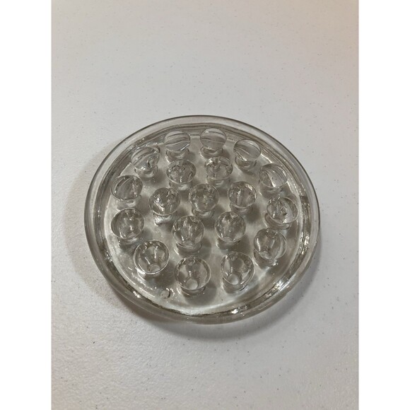 Flower Frog Clear Glass 19 Holes Floral Bouquet Stem Holder Arrangements - Picture 1 of 3